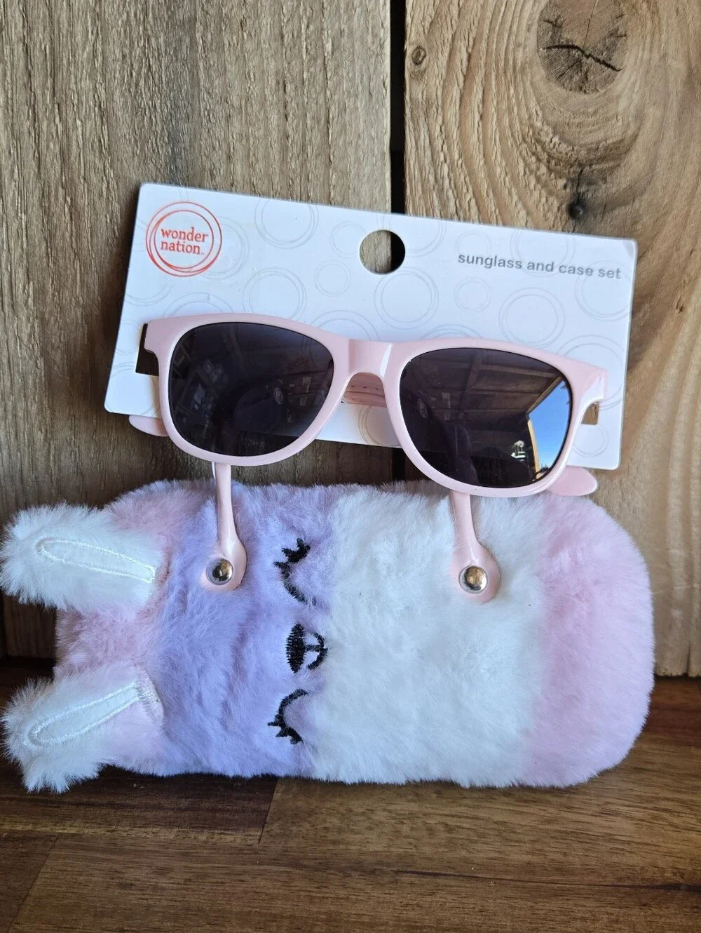 Wonder Nation Plush Bunny Sunglasses & Case